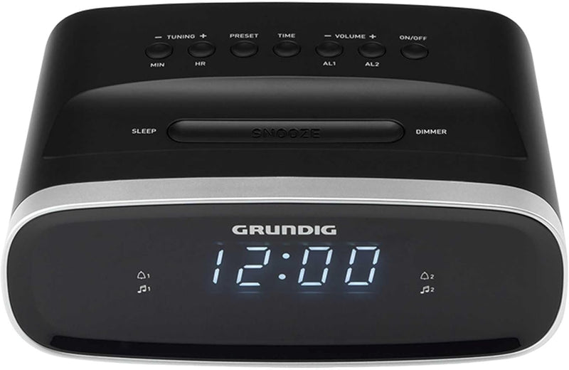 GRUNDIG Sonoclock 1100 Wecker mit Radiofunktion, UKW-Tuner, Weckfunktion, Einschlaf-Automatik, Schlu