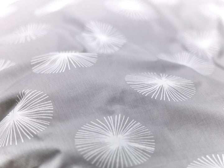 Leander Baby-Bettwäsche aus Baumwolle Flora (70x100 / 40x45) in grau/Light Grey