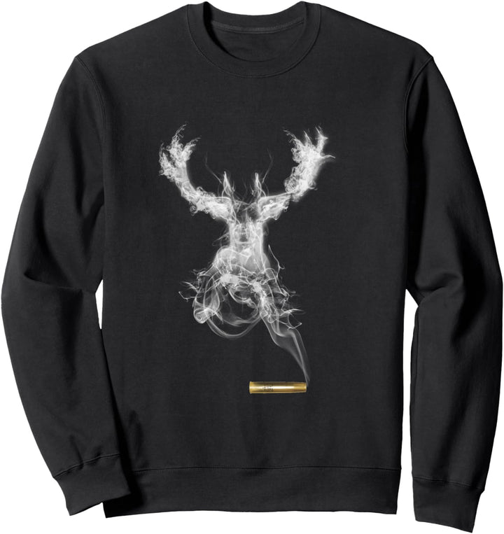 Hirschkopf mit Kugel rauchmachender Hirschgesicht Sweatshirt