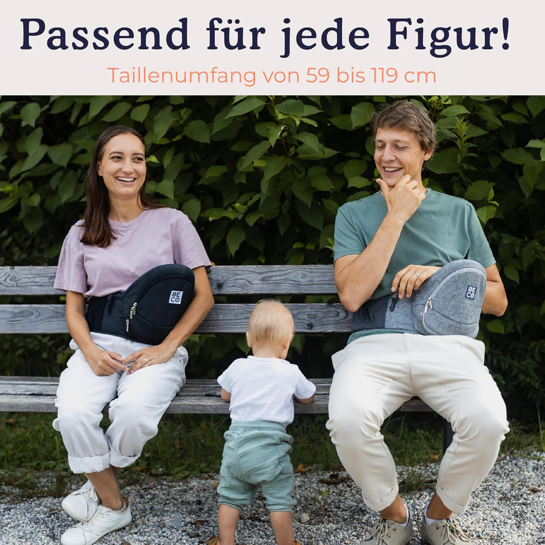 Beco Gemini Hüftsitz Babytrage – 4-in-1 Ergonomische Kindertrage für Neugeborene & Kleinkinder (0-36