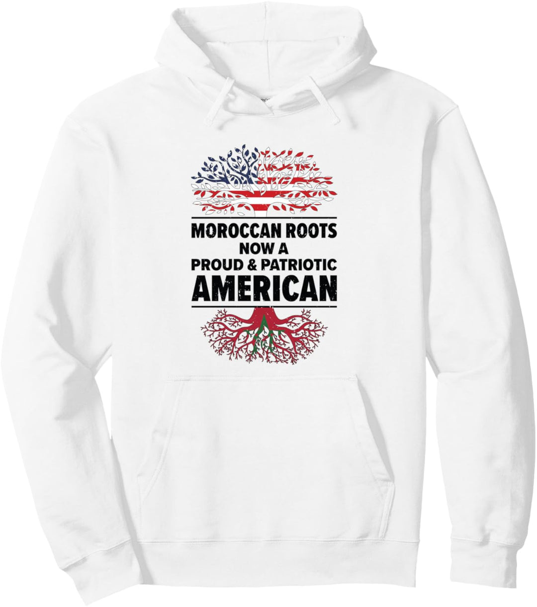 Marokkanische amerikanische Patriot USA gewachsene Marokko US-Flagge Pullover Hoodie