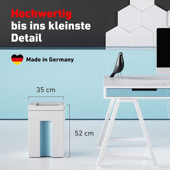 IDEAL 2265 Aktenvernichter, Sicherheitsstufe P-5, Partikelschnitt/Kreuzschnitt 2x15 mm, 4 Blatt Kapa
