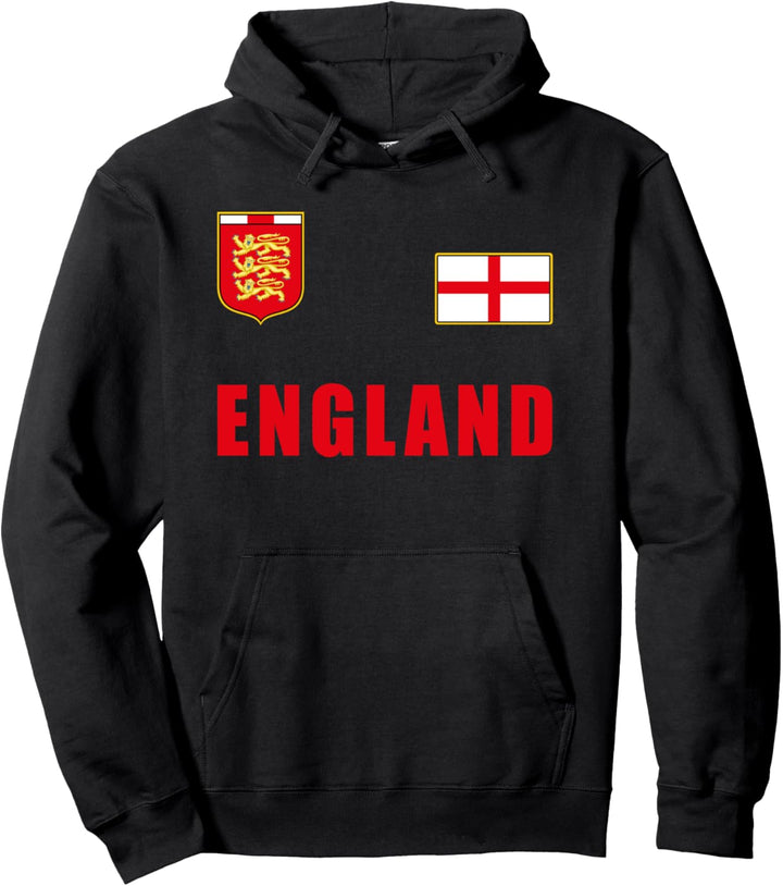 England Fussball Trikot Engländer Englisches Löwen Fan Outfit Pullover Hoodie