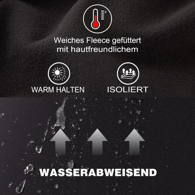 Thermo Leggings Damen Outdoor mit Fleece Gefütterte Leggins Taschen Hohe Taille Winter wasserdichte