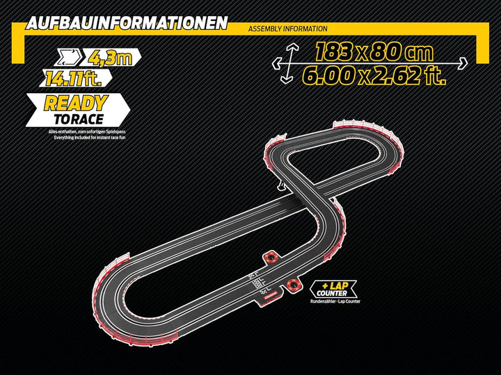 Carrera - 20062572 - Carrera GO!!! Flying Lap Rennbahn-Set I Rennbahn mit lizensierten Slotcars | bi