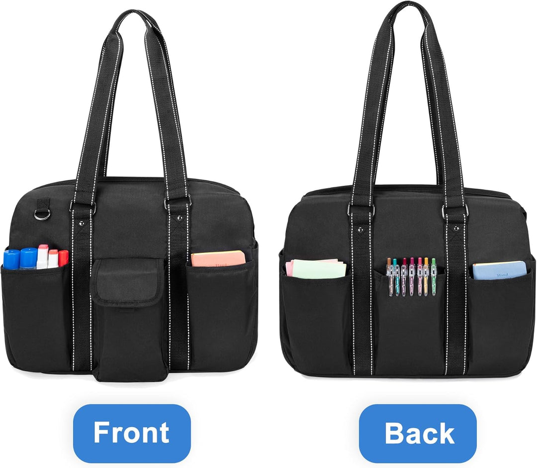 Damero Lehrer Schultertasche, Laptop Handtasche Damen mit mehreren Fächern, Lehrerbedarf Tasche Akte