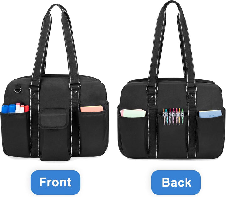 Damero Lehrer Schultertasche, Laptop Handtasche Damen mit mehreren Fächern, Lehrerbedarf Tasche Akte