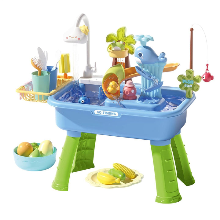 Wasserspieltisch Für Kinder, Sand Wassertisch Für Kleinkinder, Angelspielzeug Aktivitäts Und Sensori