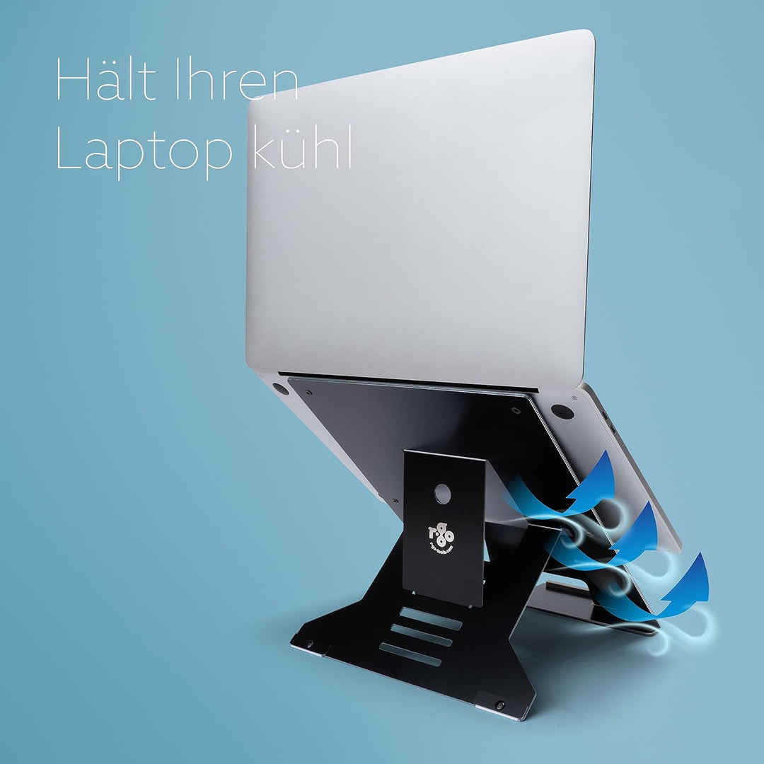 R-GO Riser Document, Laptop Ständer mit Dokumentenhalter, Verstellbarer Laptop Riser Für Büro Oder Z