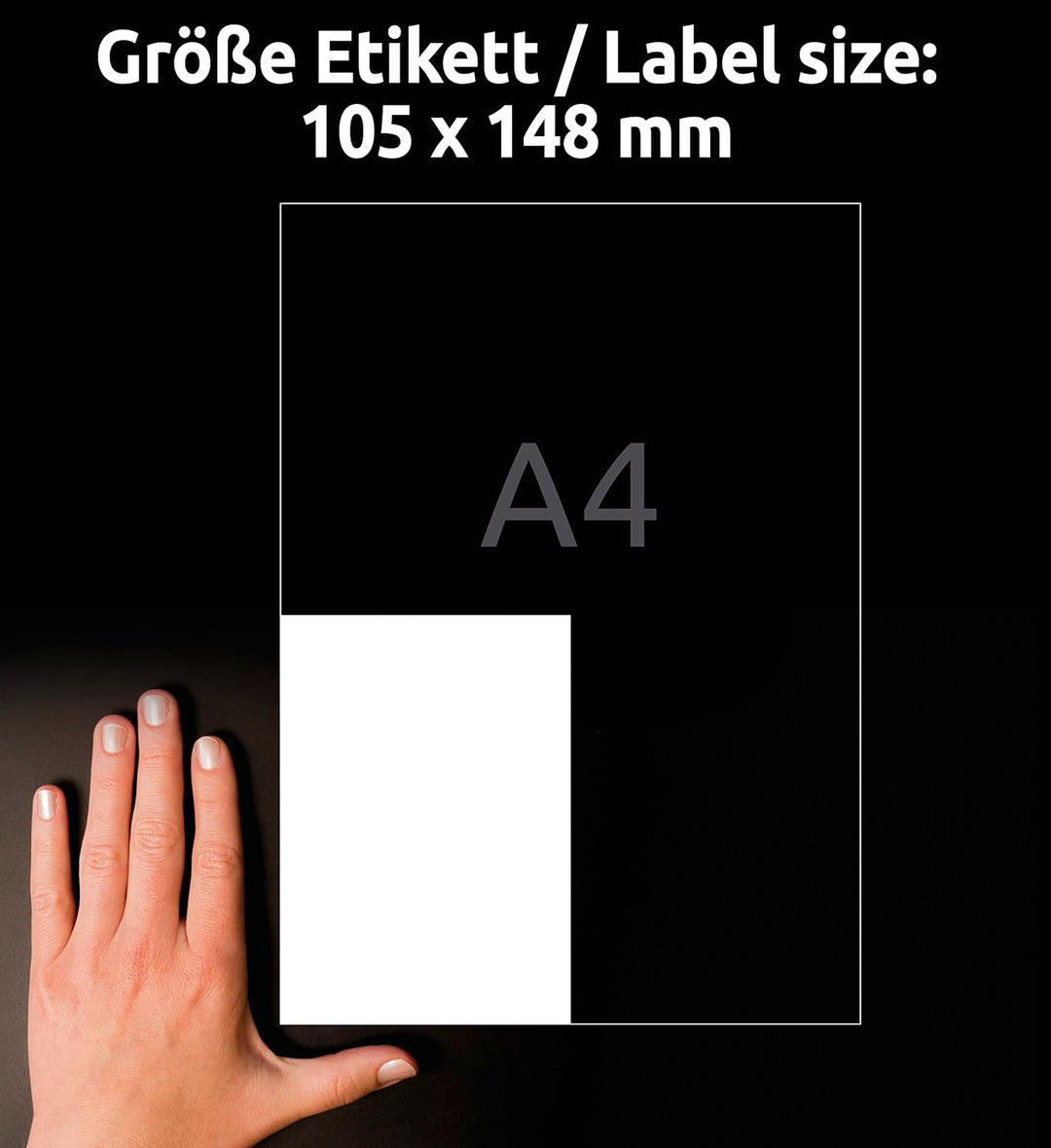 AVERY Zweckform 3483 Universal Etiketten (400 Klebeetiketten, 105x148mm auf A4, Papier matt, bedruck