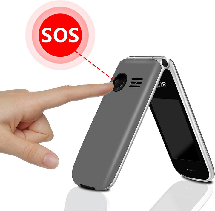 artfone 4G Mobile Pour Seniors sans abonnement, téléphone Portable à clapet Avec Touche d'appel d'ur