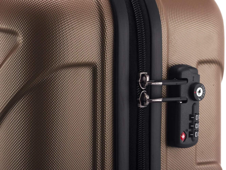 Suitline – 4er Set aus Handgepäck, mittelgrosser Koffer, grosser Hartschalen-Koffer, übergrosser Rei