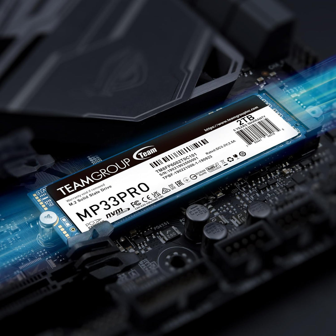 TEAMGROUP MP33 PRO 512 GB M.2 PCIe 2280 NVMe 1.3 interne SSD, bis zu 2100 MB/s Gen3x4 Solid State Dr