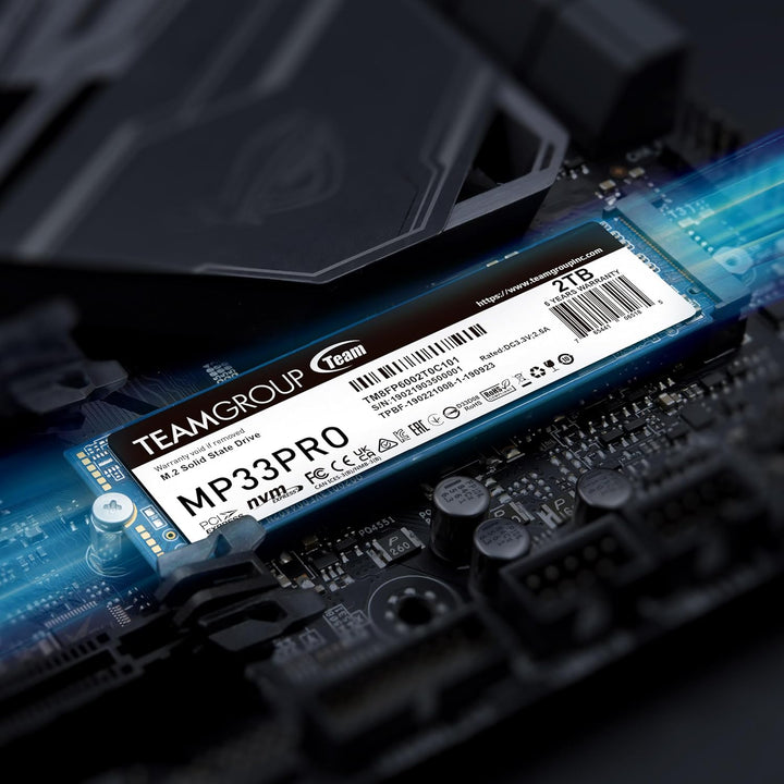 TEAMGROUP MP33 PRO 512 GB M.2 PCIe 2280 NVMe 1.3 interne SSD, bis zu 2100 MB/s Gen3x4 Solid State Dr