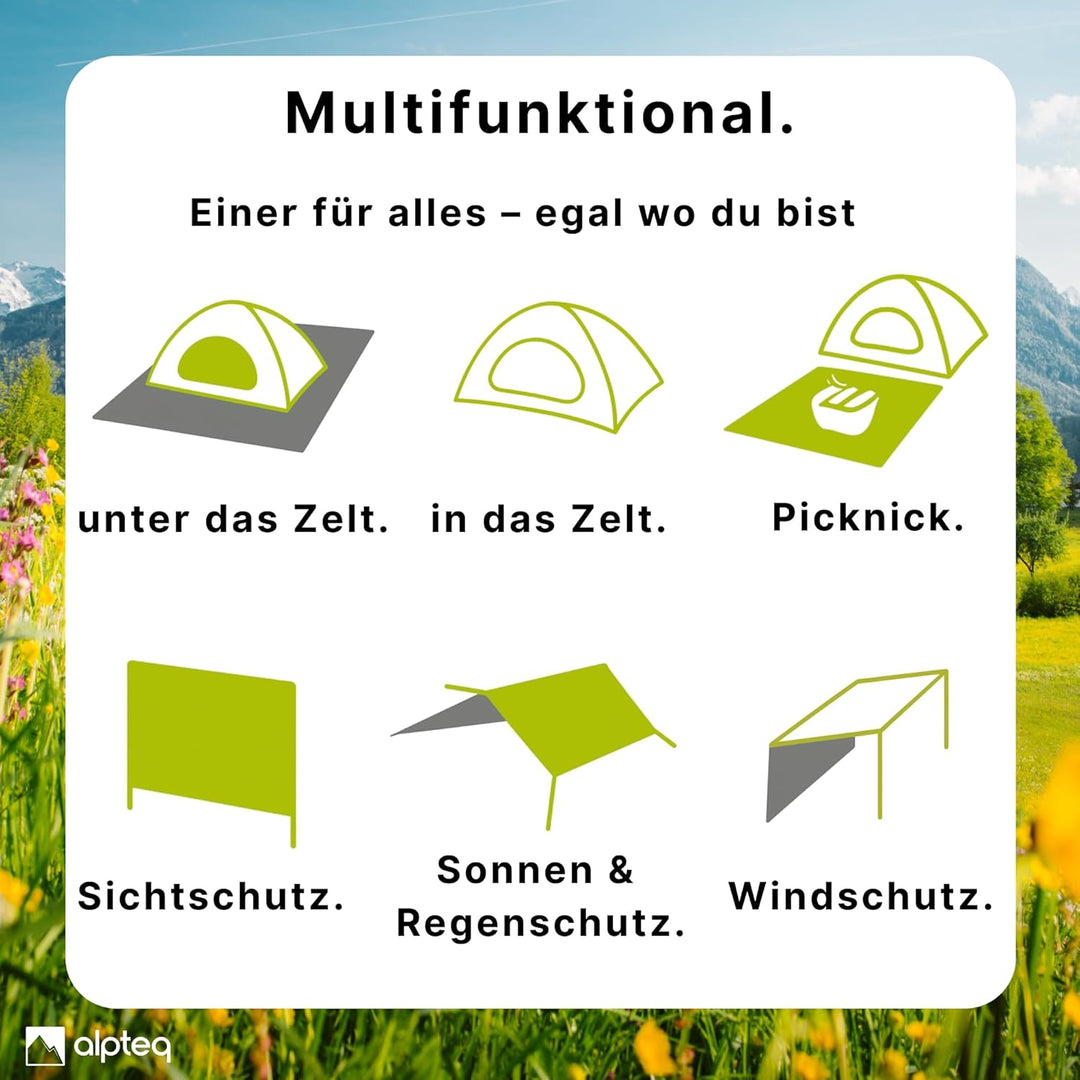 Picknickdecke 100 x 150 cm – Wasserdicht, Ultraleicht & Kompakt | Outdoor Decke in Grün für Picknick