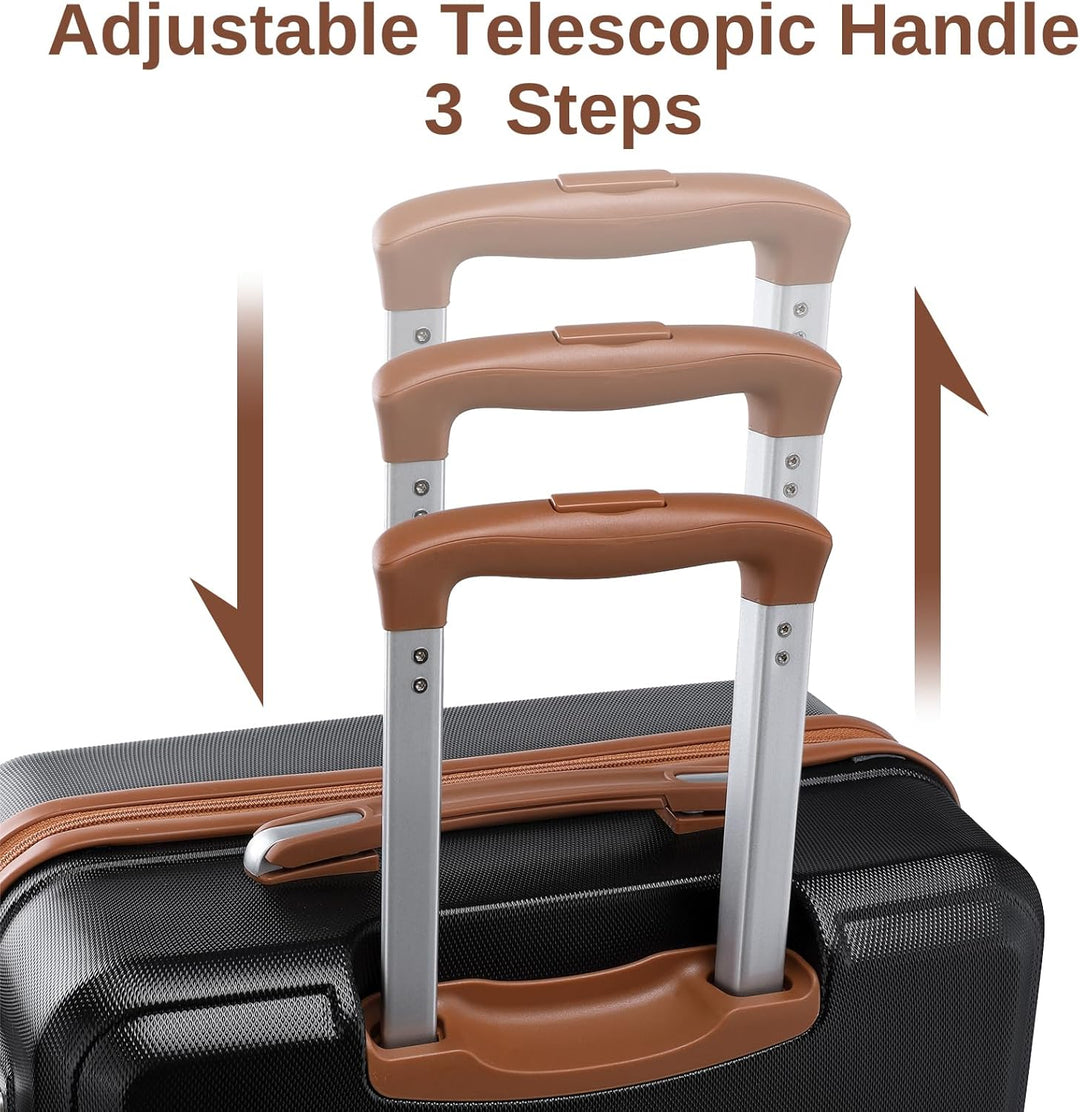 KONO Kofferset Reisekoffer Set Gepäcksets 6 Teilig, Koffer Set mit Beautycase Kosmetikkoffe mit Hand