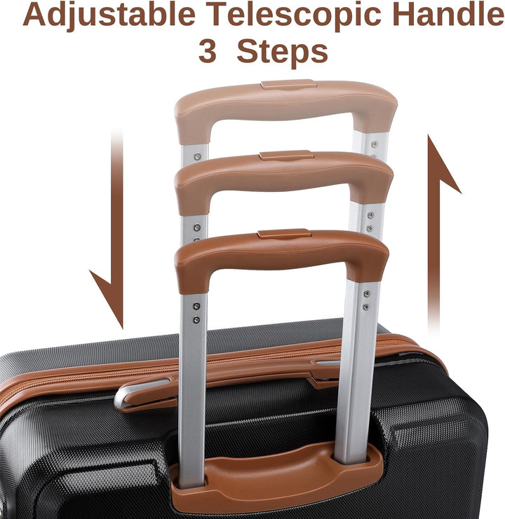 KONO Kofferset Reisekoffer Set Gepäcksets 6 Teilig, Koffer Set mit Beautycase Kosmetikkoffe mit Hand