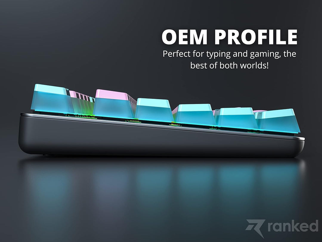 Ranked Pudding v2 PBT-Tastenkappen | 145 Double Shot Transluzent ANSI US- und ISO-Layout | OEM-Profi