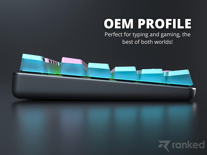 Ranked Pudding PBT-Tastenkappen | 112 Double Shot Transluzent ANSI US- und ISO-Layout | OEM-Profil f