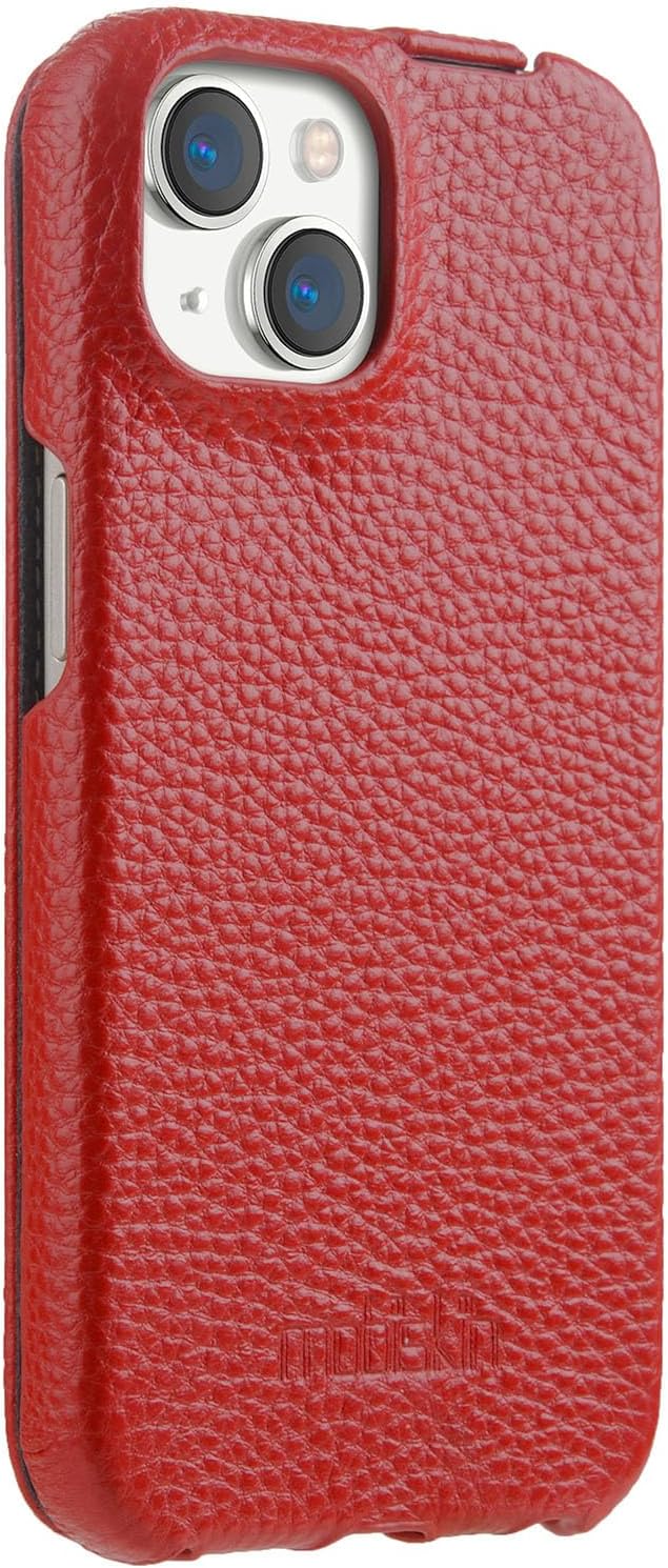 Hülle passend für iPhone 15 (6,1 Zoll), Handyhülle mit beschichtetem Leder, Flip Case, Schutzhülle,