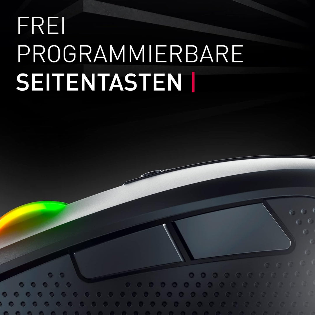 CHERRY MC 2.1, Kabelgebundene Gaming-Maus für Rechtshänder, Pixart Sensor bis 5000 DPI, Programmierb