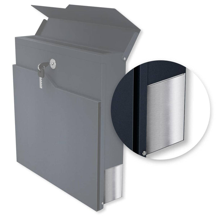 Metzler® Briefkasten Abdeckung für Zeitungsfach mit beidseitiger Nutzung und Selbstklebender Montage