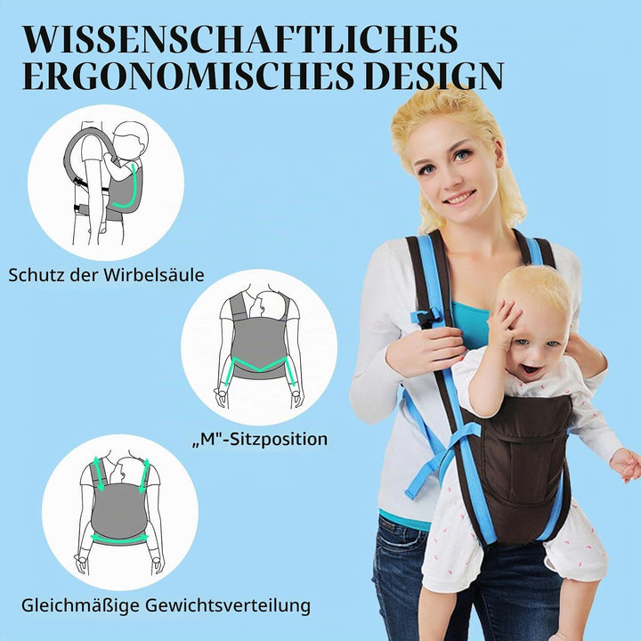 IULONEE Multifunktionale Tragetuch Babytrage Neugeborene Ab Geburt Baby Bauchtrage Rückentrage Ergon