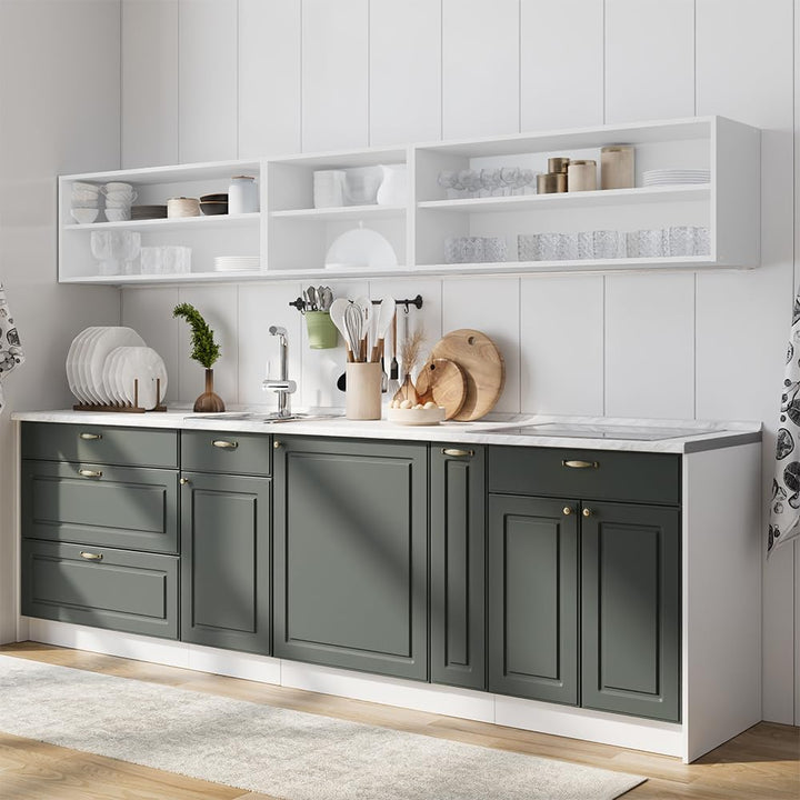 Vicco Apothekerschrank Fame-Line, Grün-Gold Landhaus/Weiss, 20 cm | ohne Arbeitsplatte, zur Kombinat