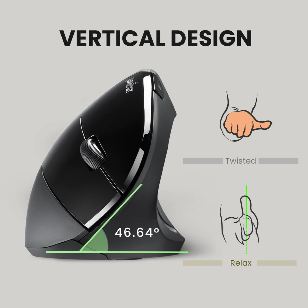 Perixx 11167 PERIMICE-713 Ergonomische Vertikale Kabellose Radiofrequenz Maus, Empfohlen bei Tennisa