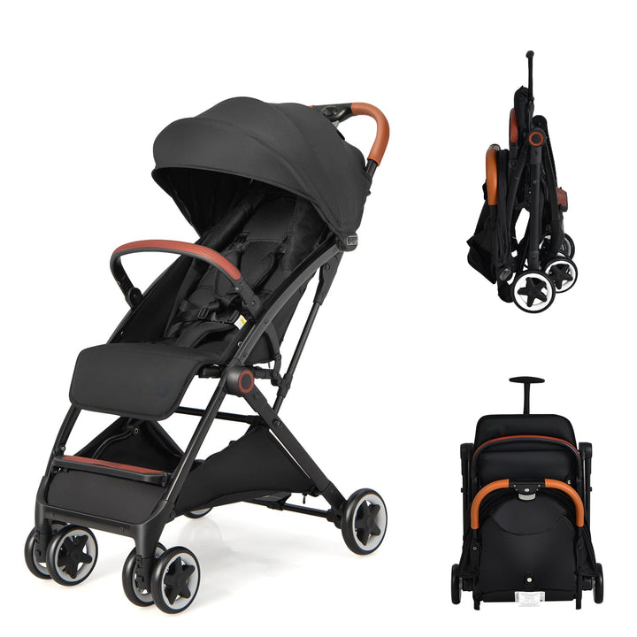 LIFEZEAL Kinderwagen Klappbar, Babywagen Klappbar mit Sonnenschutz, Reisebuggy mit Rückenlehne &amp; Ver