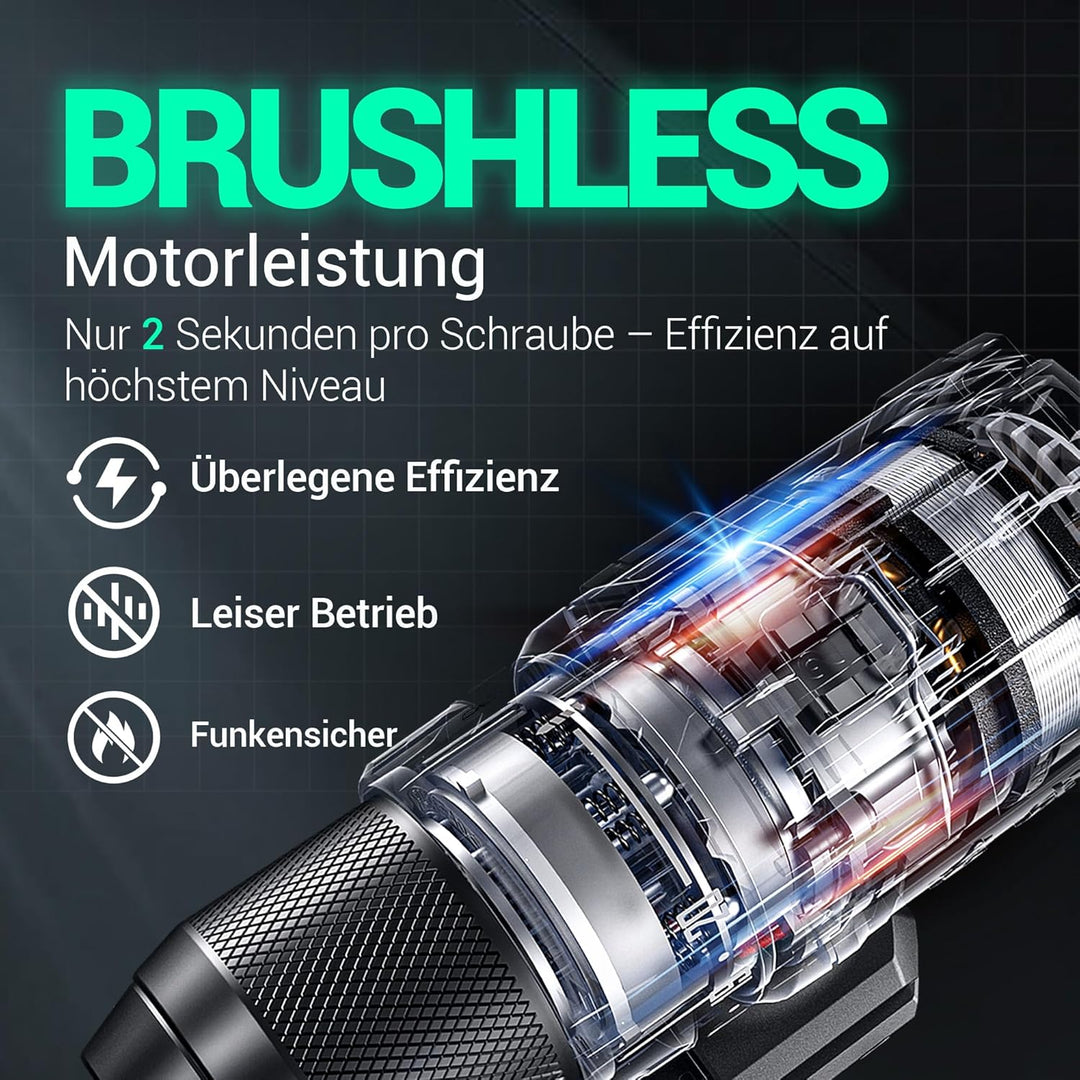 DCA 20V Bürstenloser Akku-Schlagbohrschrauber, 55Nm max. Drehmoment, 13mm Metallbohrfutter, 18+1+1 D