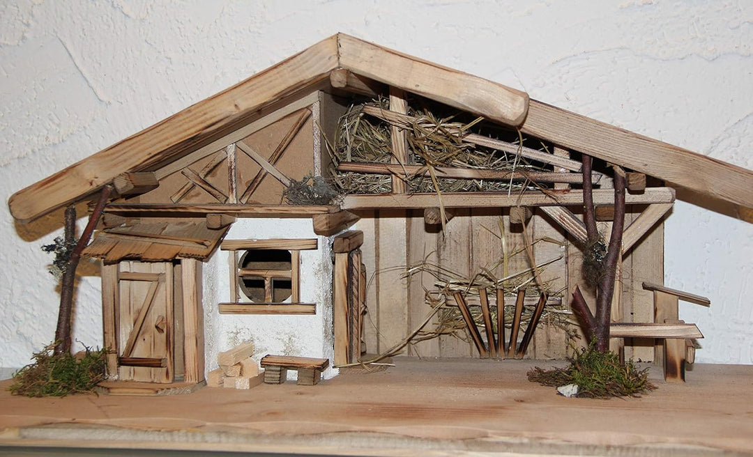 Holz und Gartentrends Weihnachtskrippe Krippe Krippenstall Weihnachten Weihnachtskrippen Tischkrippe