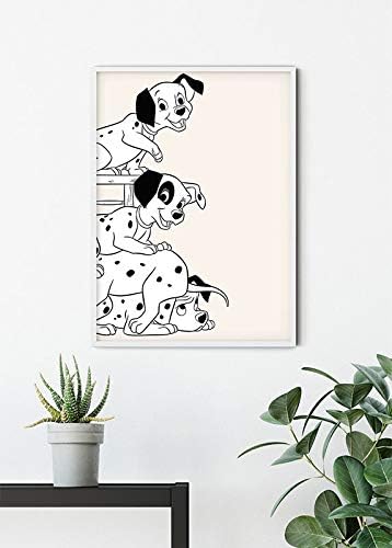 Disney Wandbild von Komar | 101 Dalmatiner Playing | Kinderzimmer, Babyzimmer, Dekoration, Kunstdruc