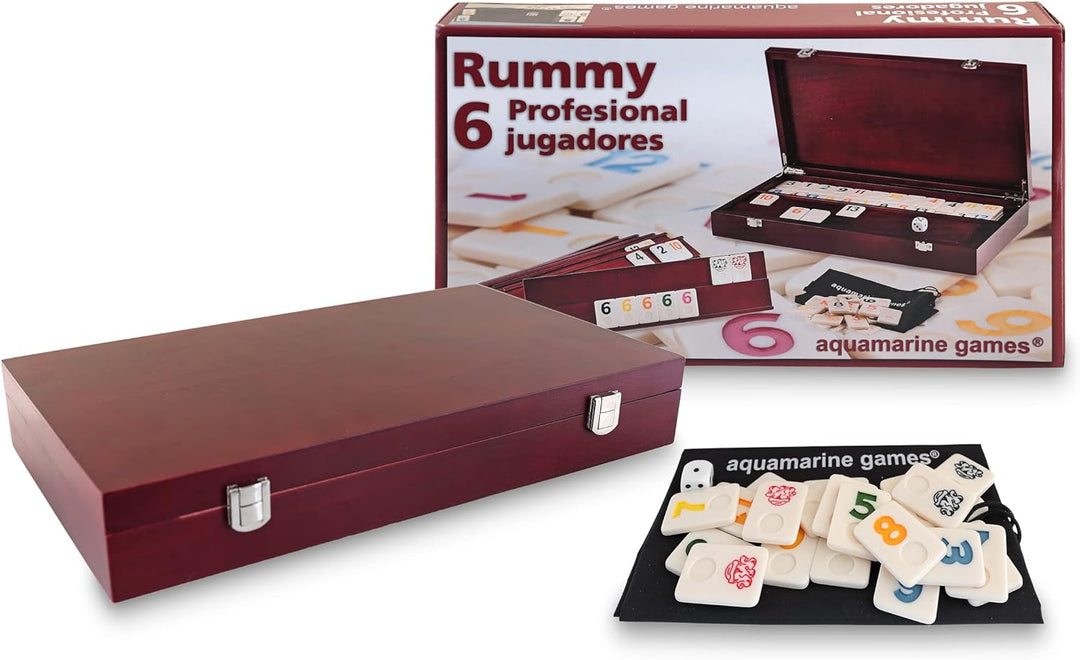 Aquamarine Games – Rommé Professionell, 7 años to 99 años, 6 Spieler (compudid CP009) Professionelle
