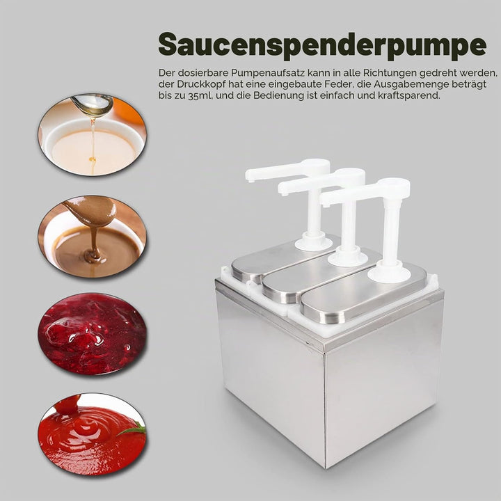 Saucenspender, Marmelade, Gewürz, Würze, Quetschpumpe, Ketchup, Salat, Paprika, Behälter, Utensilien