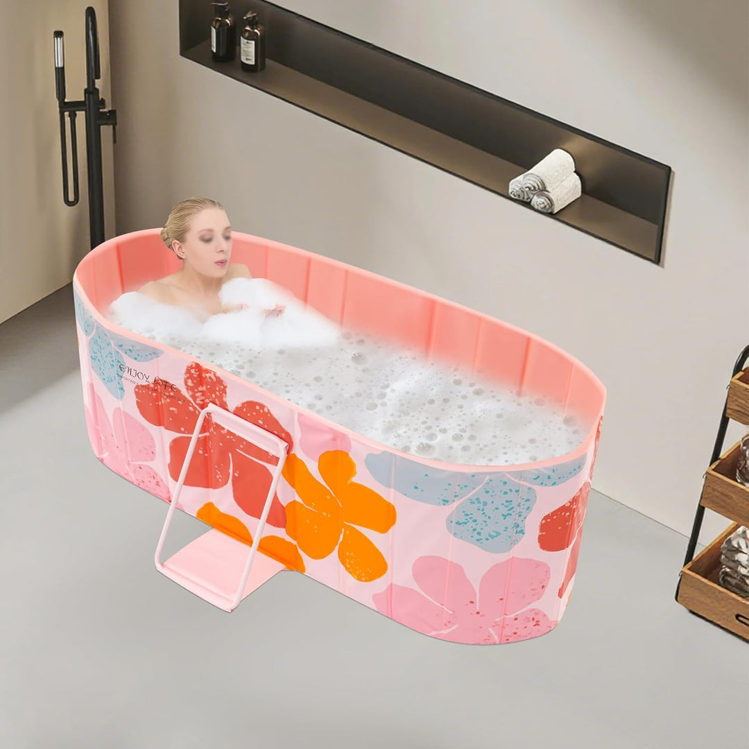 Faltbare Badewanne für Erwachsene 150cm - 2in1 Eisbad & Warmwasser - Tragbare Freistehende Wanne, Mo