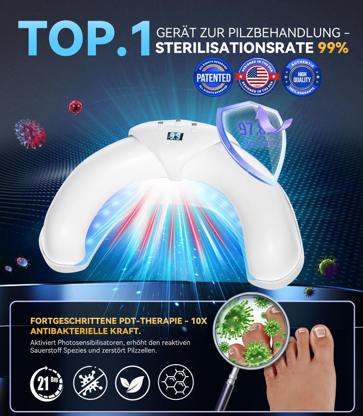 Neues 3.0 Upgrade Nagelpil Laser Gerät【7 Tage Schnell Wirkende】【mit Zeitanzeige - Nagelpil Lasergerä