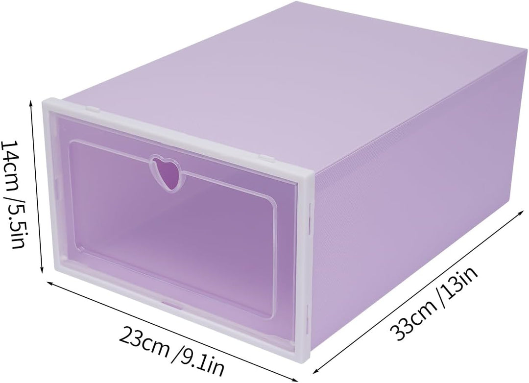 Schuhboxen Stapelbar,Klappbar Transparent,20er Set | Klappbares Design Mit Klarsichtklappe,Platzspar