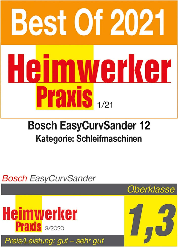 Bosch Akku Schleifer & Polierer EasyCurvSander 12 (Ohne Akku, 12 Volt System, im Karton) ohne Akku |