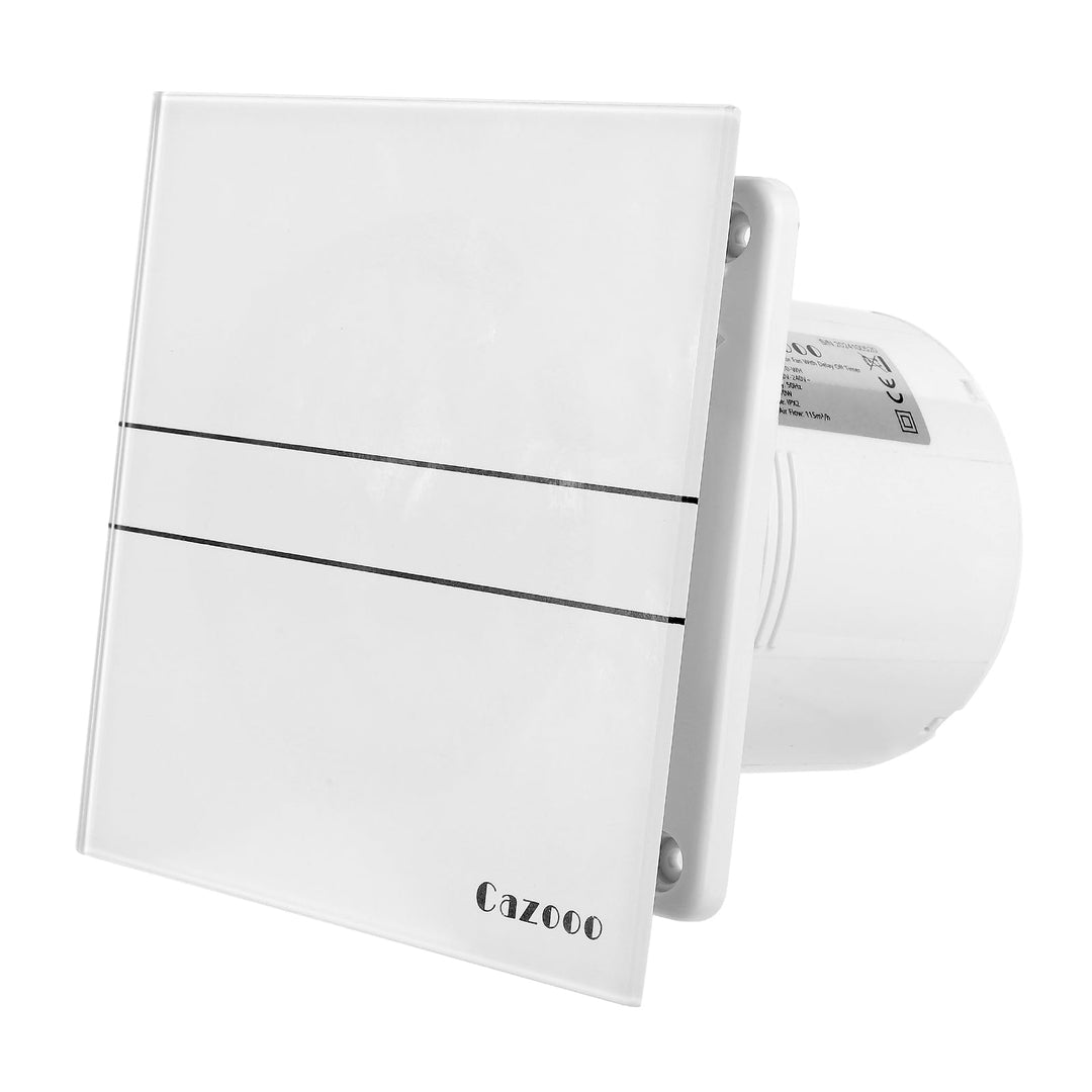 Badlüfter Glasplatte Ø 100mm Wohnraumlüfter Leiser Badlüfter 10 Watt Zuluft Abluft Badezimmerlüfter