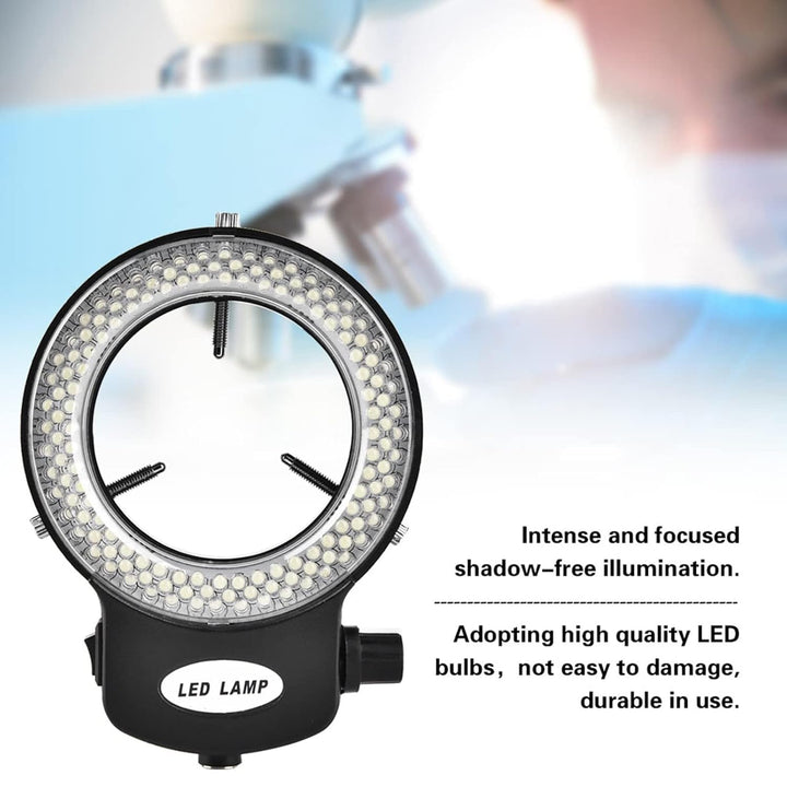Ejoyous LED Ringlicht Mikroskop, Kamera Ringlampe Mikroskop Einstellbarer 144 LED Ring Light Illumin