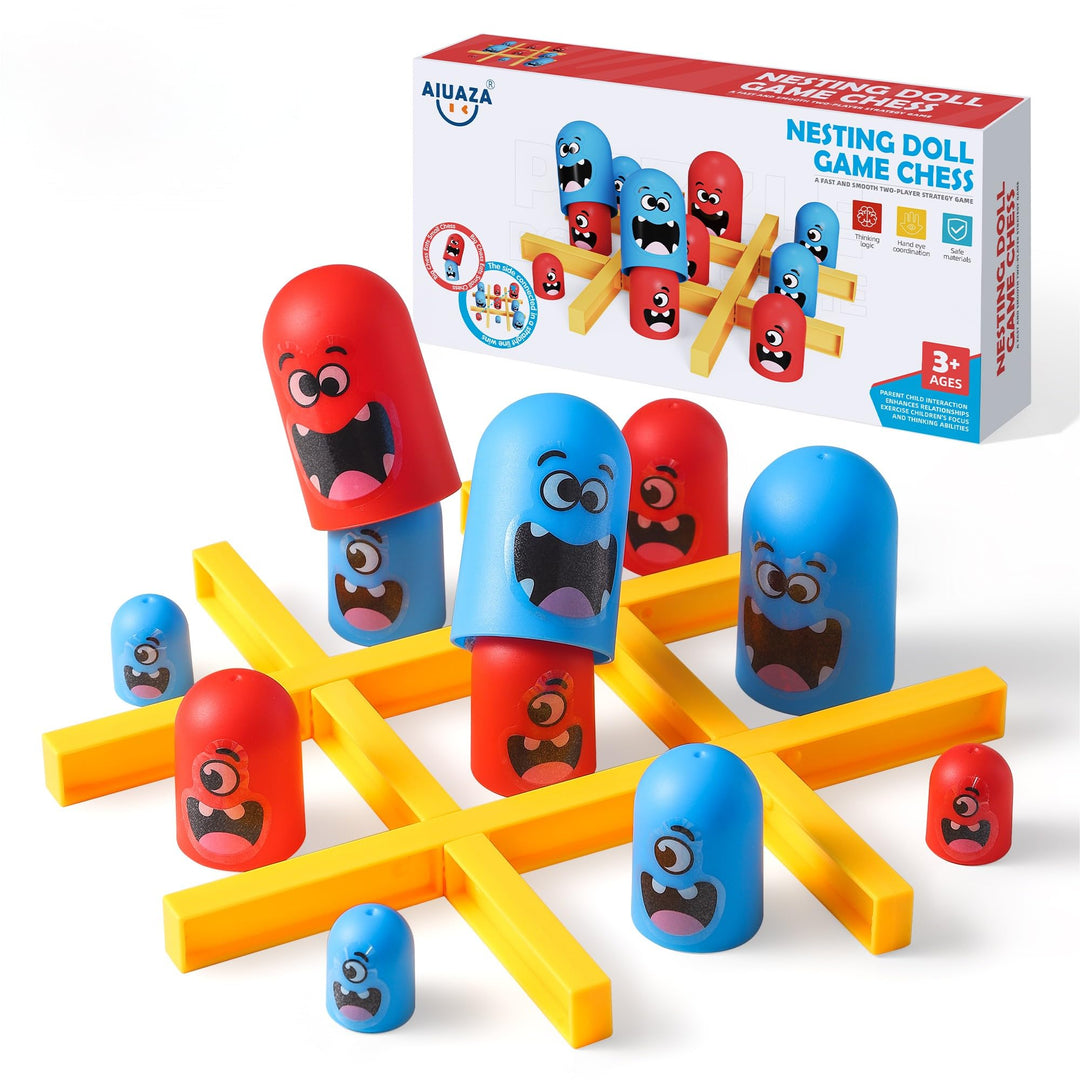 AIUAZA Tic Tac Toe Strategisches Brettspiel für Kinder und Familie,Party Tabletop Spiele, Strategie
