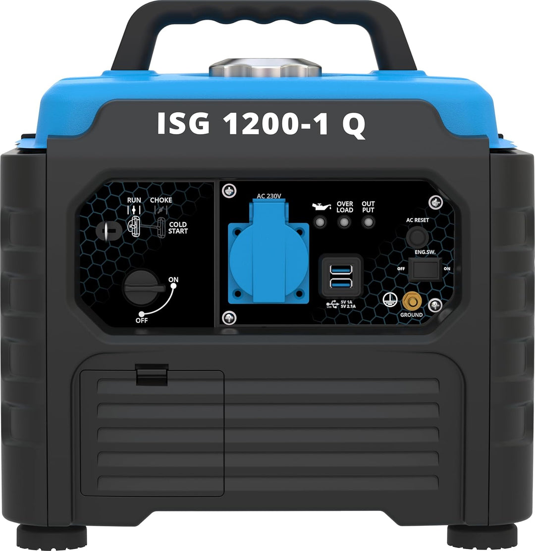 Güde Inverter Stromerzeuger ISG 1200-1 Q (4-Takt Motor, Benzin, 1,3/1,76 (kW/PS), 1x 230V, 2x USB, m