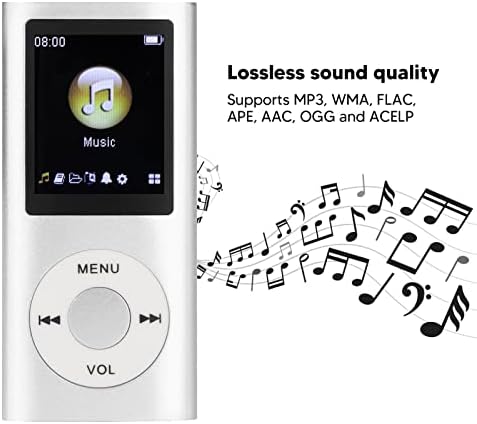 Digitaler, Kompakter und Tragbarer MP3-Player, Unterstützt 64 GB Speicher, 8 Stunden Langes Standby,