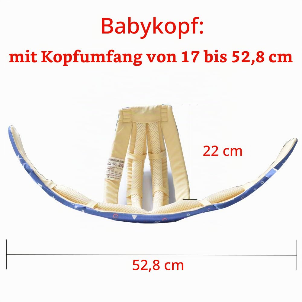 IULONEE Baby Helm Kleinkind Schutzhut Kleinkind Kopfschutz Baumwolle Hut Kleinkind Verstellbarer Sch