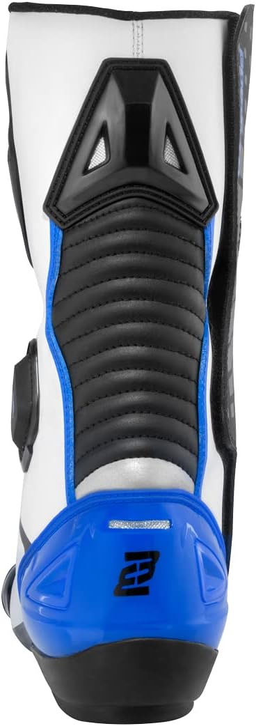 Bogotto Race-X Motorrad Stiefel, weiss/blau/schwarz, 47 47 EU Weiss Blau Schwarz, 47 EU Weiss Blau S