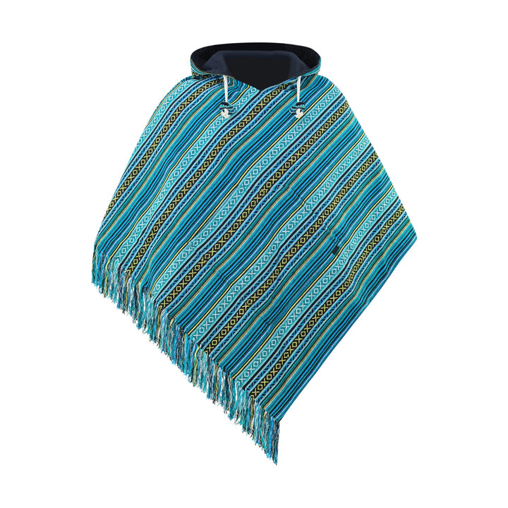 virblatt - Poncho Herren | Baumwolle | Herren Poncho Winter |zum Wenden| Mexiko Poncho Herren warm K