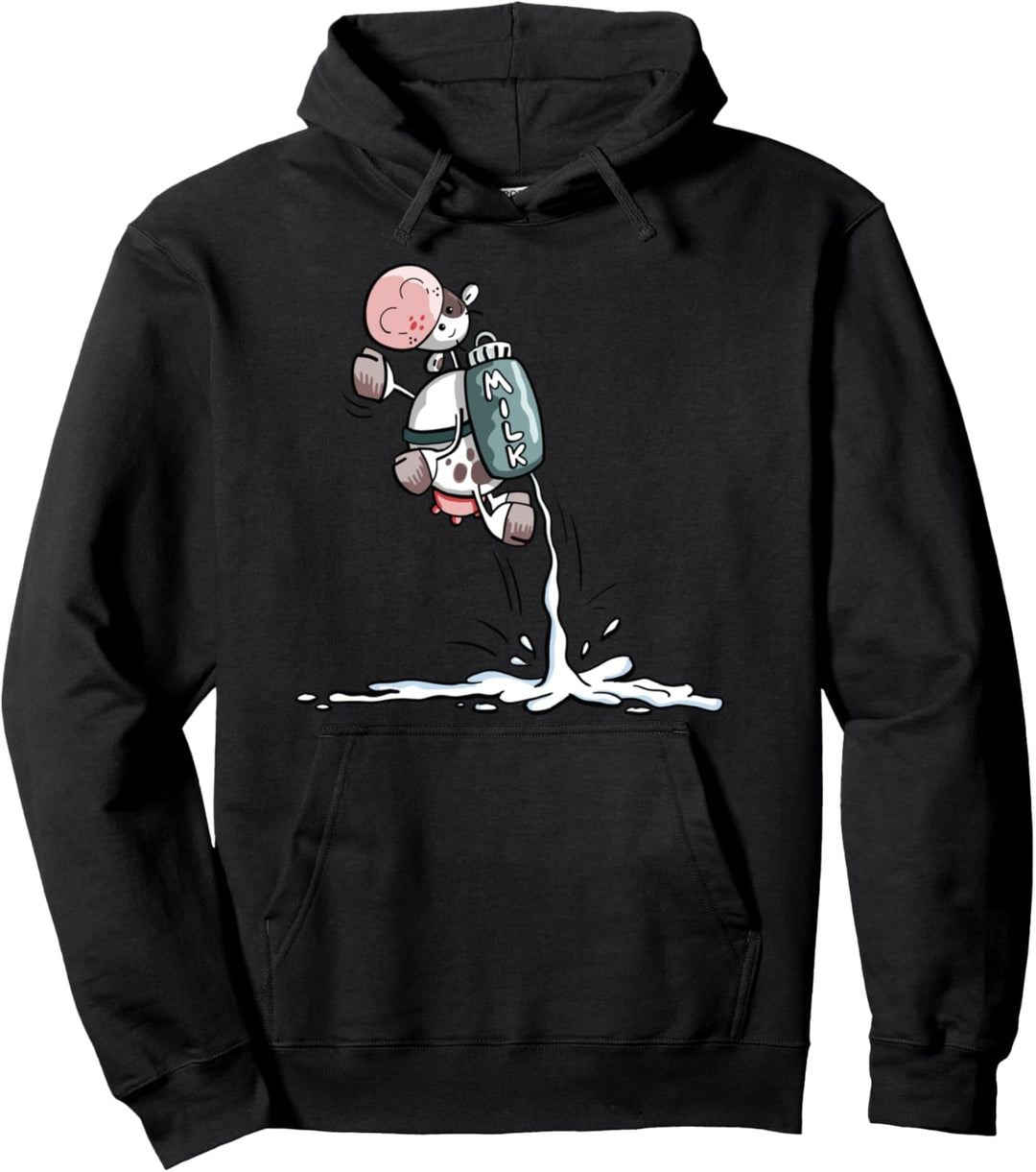 Lustige Power Milch Kuh I Tierdruck Kuhmotiv Fun Design Pullover Hoodie