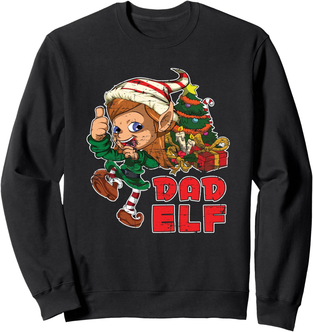 Elfen Papa Christmas Partnerlook Geschenk Weihnachtselfe Sweatshirt