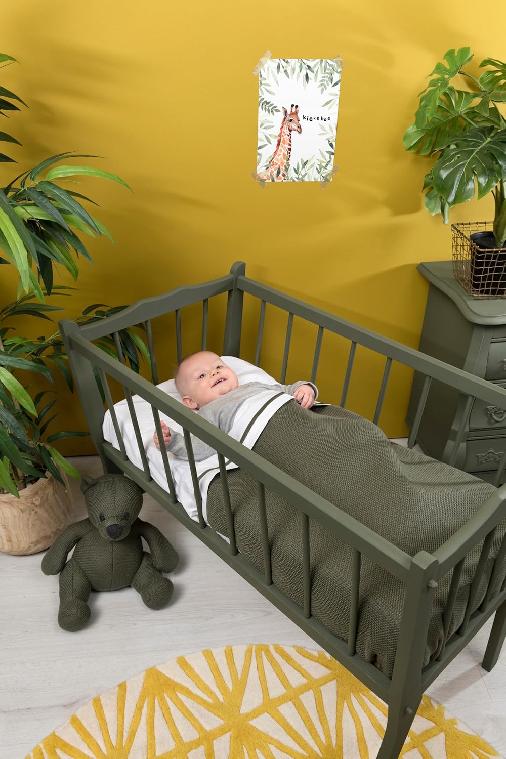 BO BABY'S ONLY - Gitterbettdecke aus Baumwolle mit Teddyfutter - TOG 2.1-100x135 cm - für Jungen und